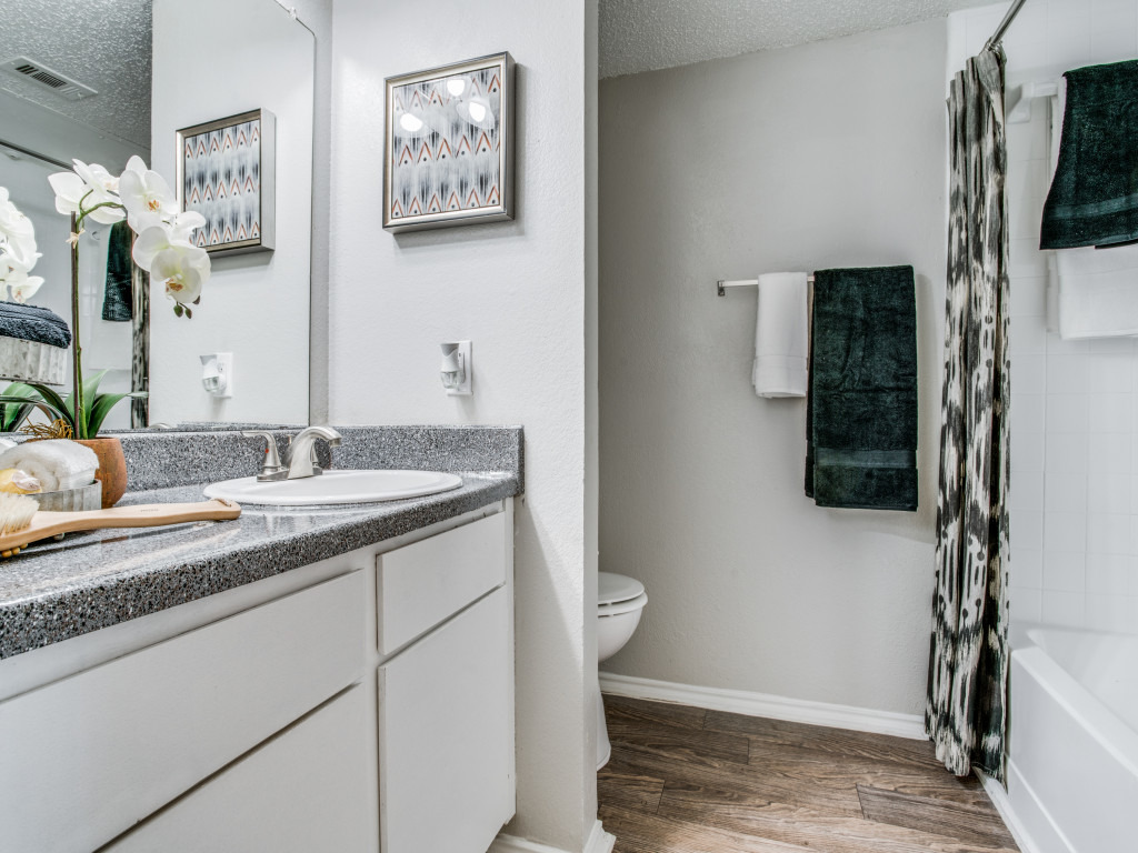 Bathroom with tub